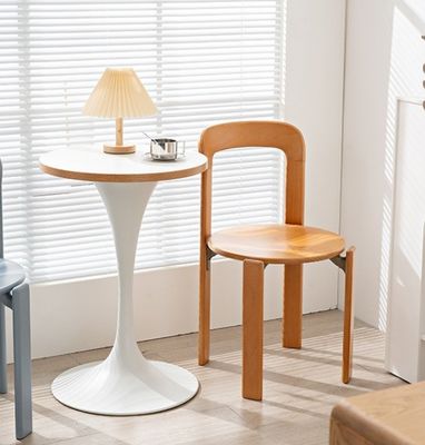 Nordic Modern Hotel Woonkamer Restaurant Solid Wood Back Eetstoelen met Nitrolacquer Afwerking