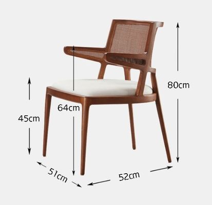 Moderne houten eetkamermeubilair voor hotels Luxe Moderne rattan restaurant stoelen