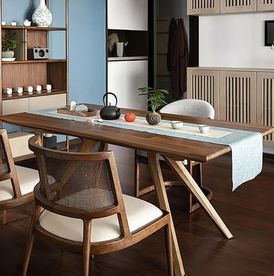 Moderne houten eetkamermeubilair voor hotels Luxe Moderne rattan restaurant stoelen