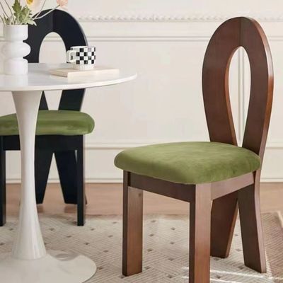 Postverpakking N woonkamermeubelen Modern ontwerp zachte stoel Hout lamswol eetkamer stoel voor hotel en thuis