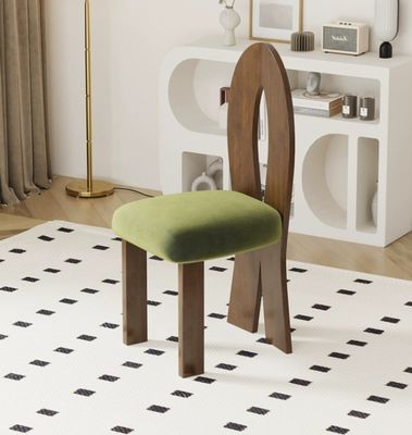 Postverpakking N woonkamermeubelen Modern ontwerp zachte stoel Hout lamswol eetkamer stoel voor hotel en thuis