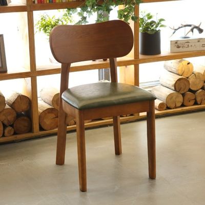 Hotel Restaurant Armloze Nordic Houten Eetkamer Stoel met Rubber Houten Frame