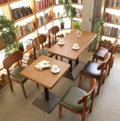 Hotel Restaurant Armloze Nordic Houten Eetkamer Stoel met Rubber Houten Frame