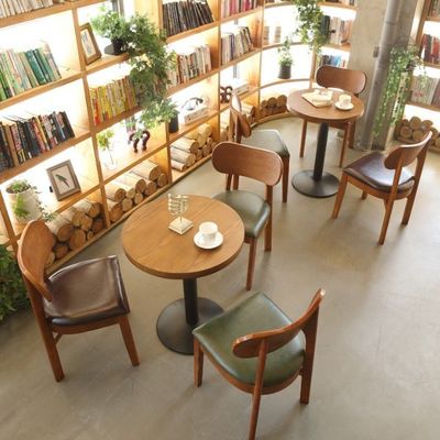 Hotel Restaurant Armloze Nordic Houten Eetkamer Stoel met Rubber Houten Frame