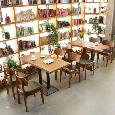 Hotel Restaurant Armloze Nordic Houten Eetkamer Stoel met Rubber Houten Frame