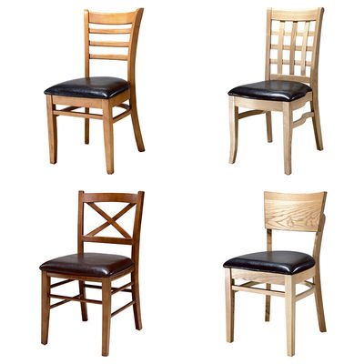 Moderne stoelen van massief hout voor restaurantontwerp