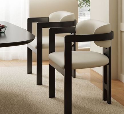 Woonkamer stoel Houten stoelen Moderne monsters Design Zachte stoel Fluweel lamswol Eetkamer voor het inpakken van de post