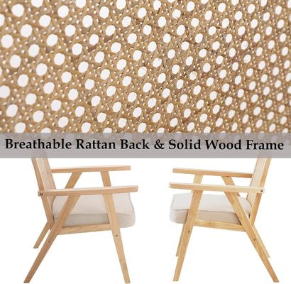 Houten stoelen voor woonkamer en hotel modern ontwerp zachte stoel massief hout rotan eetkamer stoel