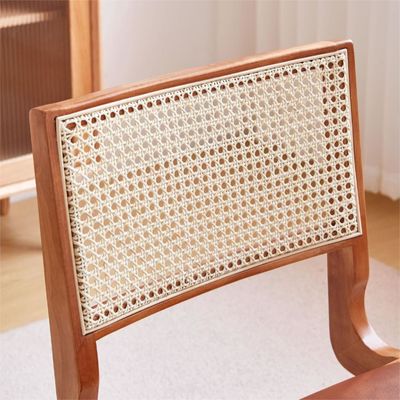 Hotelrestaurant Nordic Houten Eetstoel met Rattan stoel en Nitrolacquer afwerking