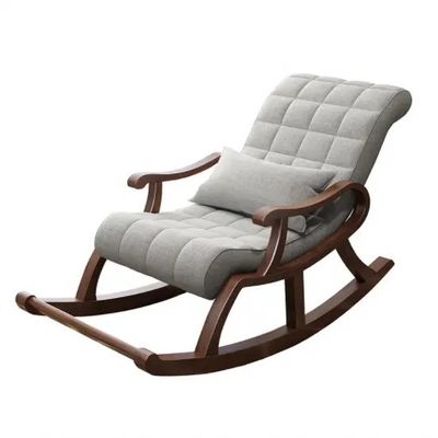 Comfortabele houten meubels Lazy recliner loungestoel voor ontspanning en evenwicht in Leisure stoel stijl woonkamer
