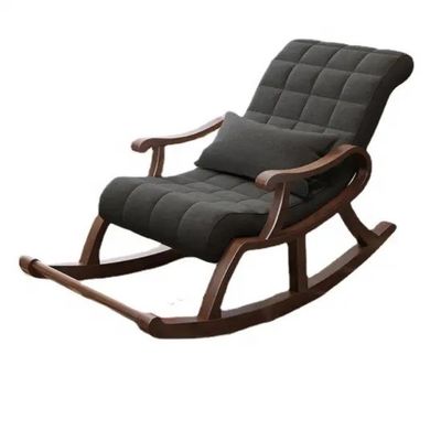 Comfortabele houten meubels Lazy recliner loungestoel voor ontspanning en evenwicht in Leisure stoel stijl woonkamer