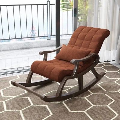Comfortabele houten meubels Lazy recliner loungestoel voor ontspanning en evenwicht in Leisure stoel stijl woonkamer