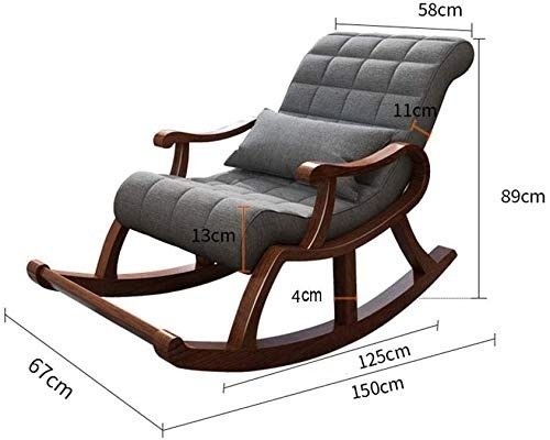 Comfortabele houten meubels Lazy recliner loungestoel voor ontspanning en evenwicht in Leisure stoel stijl woonkamer