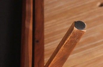 Kantoorgebouw Eetkamer stoel met geweven koord en gelakt afwerking in vintage houten ontwerp