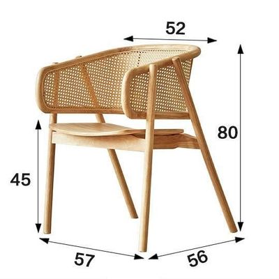 NO Gevouwen massief hout Nordic houten eetstoelen voor hotel-restaurantmeubilair