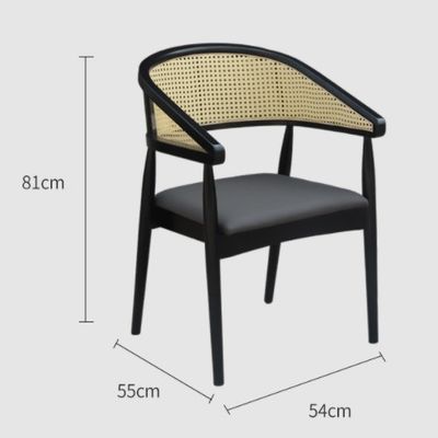 Moderne houten rattan stoel voor woonkamer en betaalbaar in design stijl