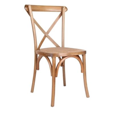 Moderne ontwerp stijl Solid Wood X Cross Back Stoel voor Celebrity Wedding in Western Restaurant