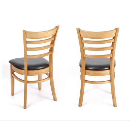 Postverpakking N Houten restaurantladder Achtersteel voor het eten Massief houten stoel op maat