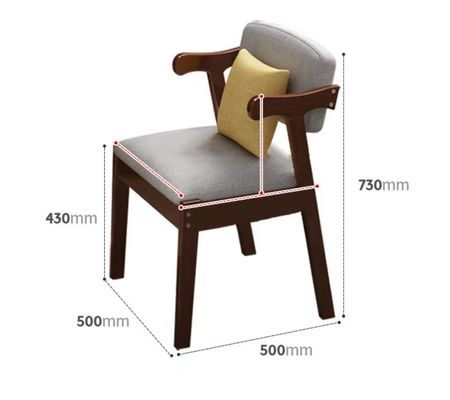 Moderne Nordic Solid Wood Eetstoel met Armsteun GEEN Opvouwbare Design Stijl Moderne Opvouwbare GEEN