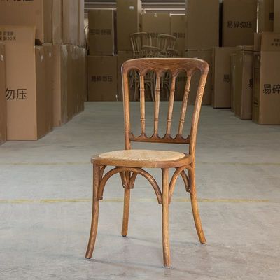 OEM-service geaccepteerd Moderne rattan stoel van massief hout voor restaurant in Nordic stijl