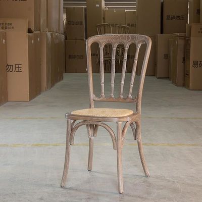 OEM-service geaccepteerd Moderne rattan stoel van massief hout voor restaurant in Nordic stijl