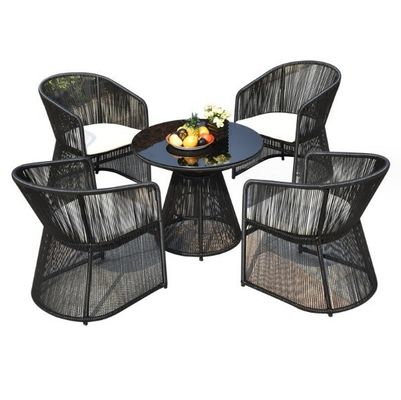 Metalen eetstoel Italiaanse stijl Houten café stoel voor moderne luxe buiten zitplaatsen