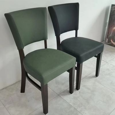 OEM Houten eetstoel met houten benen voor Noordse stof PU leer Banket Hotel Restaurant Evenement en verstelbaar ontwerp