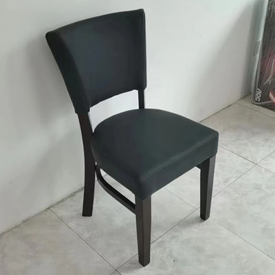 OEM Houten eetstoel met houten benen voor Noordse stof PU leer Banket Hotel Restaurant Evenement en verstelbaar ontwerp