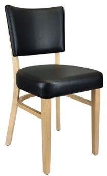 OEM Houten eetstoel met houten benen voor Noordse stof PU leer Banket Hotel Restaurant Evenement en verstelbaar ontwerp