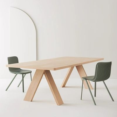 Groothandel eenvoudige houten eettafel voor restaurant thuis aangepast multi-size rechthoekige tafels