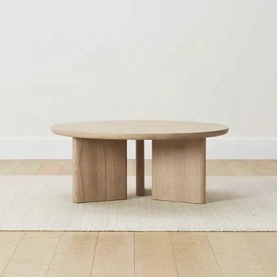 Home Meubelen Moderne driehoekige basis Koffietafel in nootkleur Houten raam voor eetkamermeubelen
