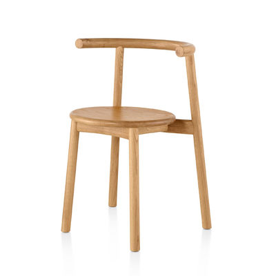 Home Meubelen Nordic Living Room Massivhout Eetstoel met rugleuning en Nitrolacquer afwerking