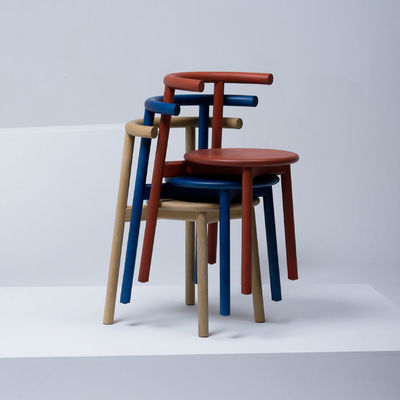 Home Meubelen Nordic Living Room Massivhout Eetstoel met rugleuning en Nitrolacquer afwerking