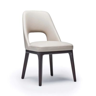 Customized Modern Design Solid Wood PU Leather Eetkamer Arm Chair voor cafés en restaurants 2023