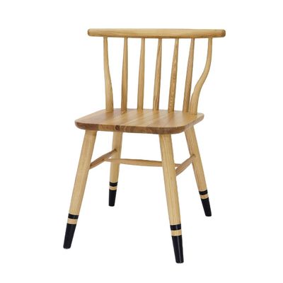 Moderne design stijl Scandinavisch Uitgebreid vakmanschap Windsor Massief hout Eetstoel voor restaurant zitmeubilair