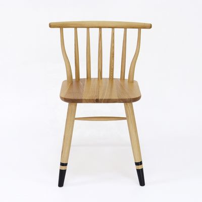 Moderne design stijl Scandinavisch Uitgebreid vakmanschap Windsor Massief hout Eetstoel voor restaurant zitmeubilair