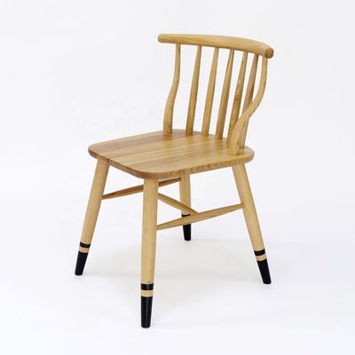 Moderne design stijl Scandinavisch Uitgebreid vakmanschap Windsor Massief hout Eetstoel voor restaurant zitmeubilair