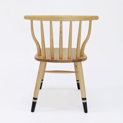 Moderne design stijl Scandinavisch Uitgebreid vakmanschap Windsor Massief hout Eetstoel voor restaurant zitmeubilair