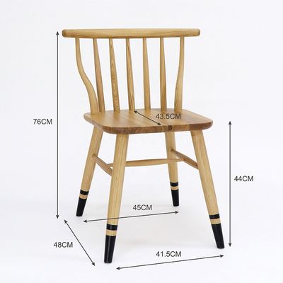 Moderne design stijl Scandinavisch Uitgebreid vakmanschap Windsor Massief hout Eetstoel voor restaurant zitmeubilair