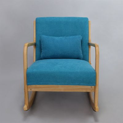 Solid houten frame mid-century modern fluweelstof schommelbank stoel voor luxe woonkamer design stijl
