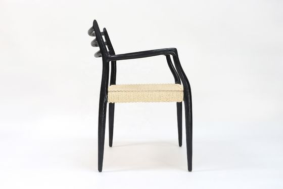 Houten armstoel in Japanse stijl Woven Paper Cord Eetstoel in Noordse Japanse industriële stijl voor huishoudelijk meubilair