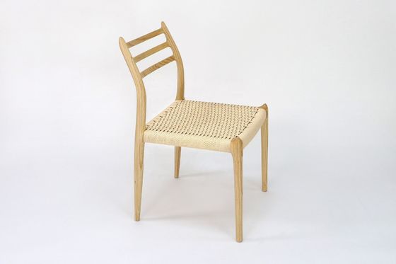 Buiten touw stoel Geweven stoel van massief hout Armloze stoel Comfort Eetkamer Woonkamer touw stoel Meubelen met geen gevouwen