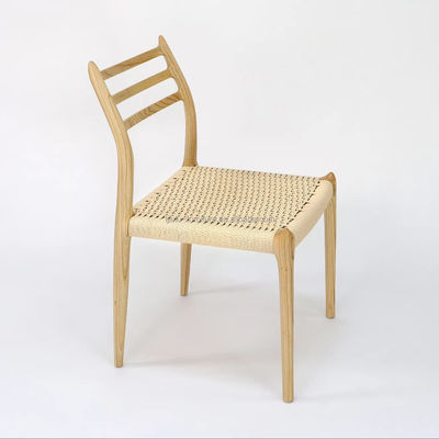 Comfortabele handgeweven Y mail verpakking moderne stijl buitenste massieve houten touw stoel voor eet- en woonkamermeubelen