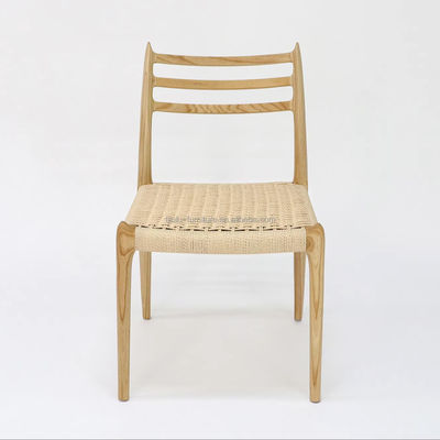 Comfortabele handgeweven Y mail verpakking moderne stijl buitenste massieve houten touw stoel voor eet- en woonkamermeubelen
