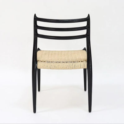 Comfortabele handgeweven Y mail verpakking moderne stijl buitenste massieve houten touw stoel voor eet- en woonkamermeubelen