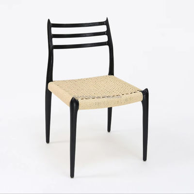 Comfortabele handgeweven Y mail verpakking moderne stijl buitenste massieve houten touw stoel voor eet- en woonkamermeubelen
