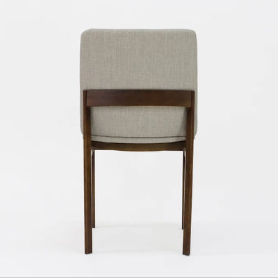 Moderne stijl Nitrolacquer Finish Solid Wood Eetstoel met bekleding en accentarm