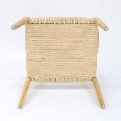 Kantorenmeubelen Handgeweven koord massief hout Eetstoel met nitrolacquer afwerking in Nordieke stijl