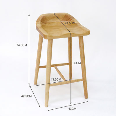 Barstoel van massief hout voor huisbar en huishoudelijk meubilair in Noorse stijl