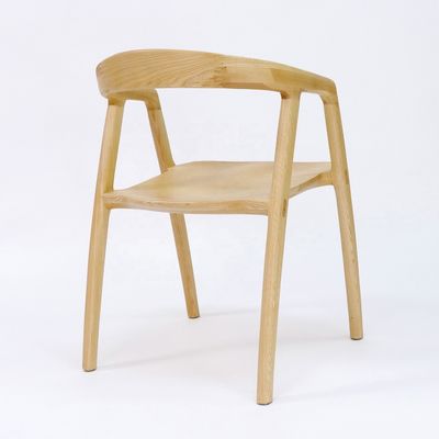 Moderne restaurant in Noorse stijl Houten fauteuil Design Solid Ash Houten eetstoelen met huismeubilair en postverpakking